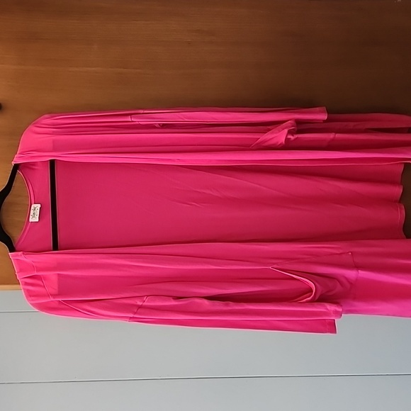TEXAS TRUE THREADS PINK CARDIGAN LARGE - Picture 1 of 2